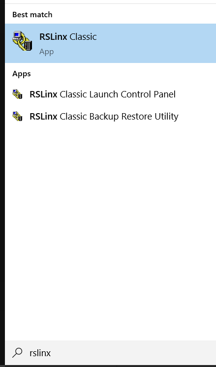 not seeing emulator in rslinx classic