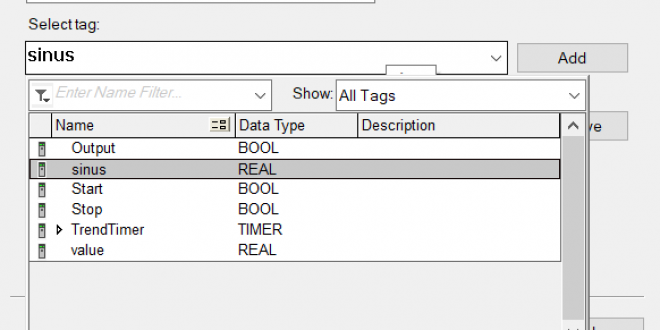 PLC Trend Chart Settings And Monitoring
