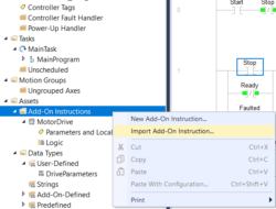 Importing an Add-On Instruction Definition