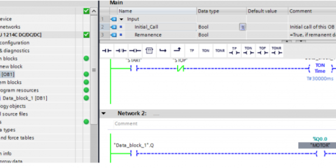 Siemens PLC Drive Motor Start Stop