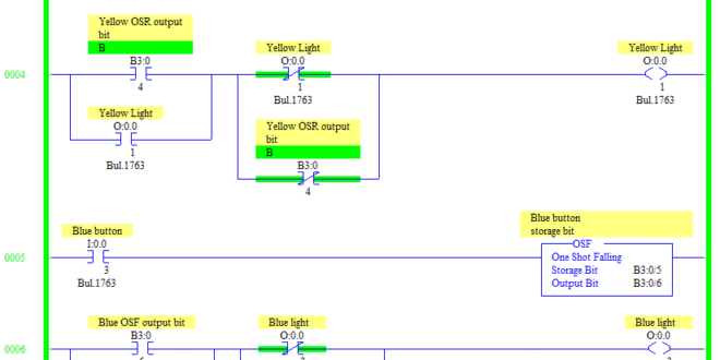 Rslogix 500 using one shots ons osr osf commands